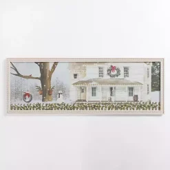 Christmas Art & Wall Decor>Kirklands Home White Christmas Farmhouse Framed Art Print
