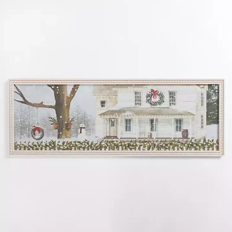 Christmas Art & Wall Decor>Kirklands Home White Christmas Farmhouse Framed Art Print