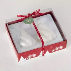 Candles>Kirklands Home Christmas Tree Kitira Candles, Set of 2 White