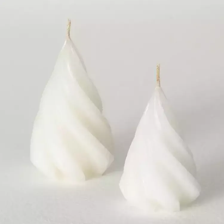 Candles>Kirklands Home Christmas Tree Kitira Candles, Set of 2 White