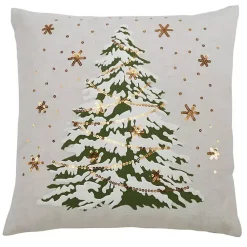 Pillows>Kirklands Home White Christmas Tree LED Square Pillow