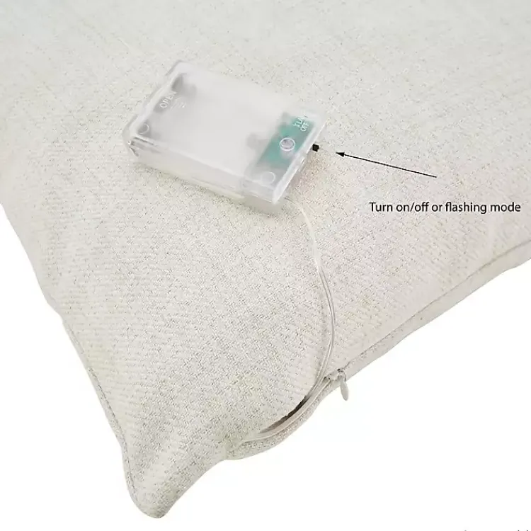 Pillows>Kirklands Home White Christmas Tree LED Square Pillow
