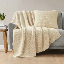 Pillows>Kirklands Home Chunky Knit Square Pillow Cover White