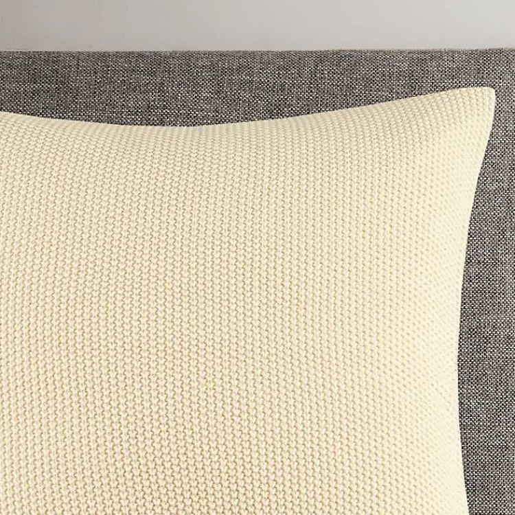 Pillows>Kirklands Home Chunky Knit Square Pillow Cover White