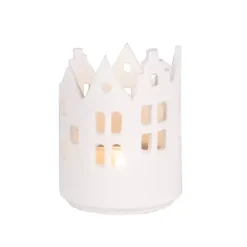 Candle Holders>Kirklands Home City Light Cityscape Votive Candle Holder White