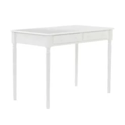 Kirklands Home Classic 2-Drawer Wood Desk White Clearance