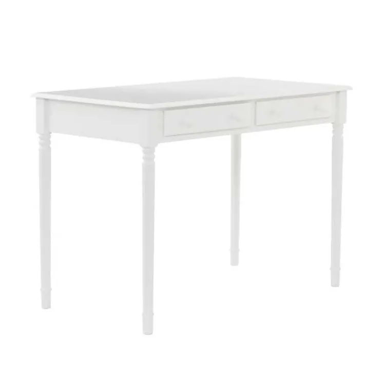 Kirklands Home Classic 2-Drawer Wood Desk White Clearance