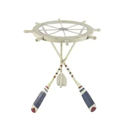 Kirklands Home White Coastal Ship Accent Table Best
