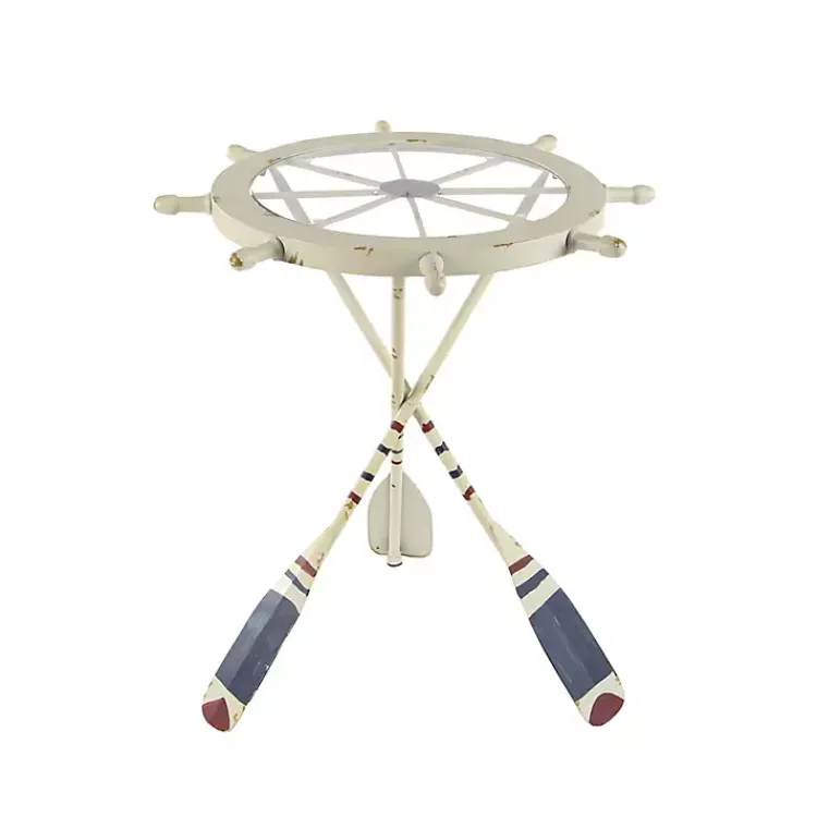 Kirklands Home White Coastal Ship Accent Table Best