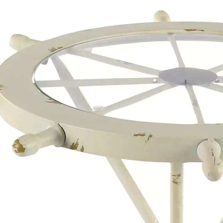 Kirklands Home White Coastal Ship Accent Table Best