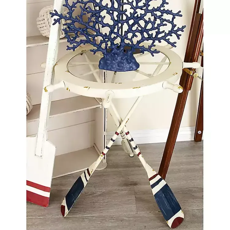 Kirklands Home White Coastal Ship Accent Table Best