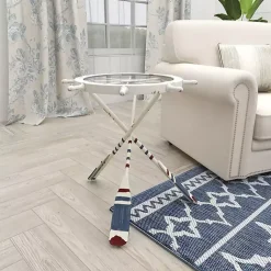 Kirklands Home White Coastal Ship Accent Table Best