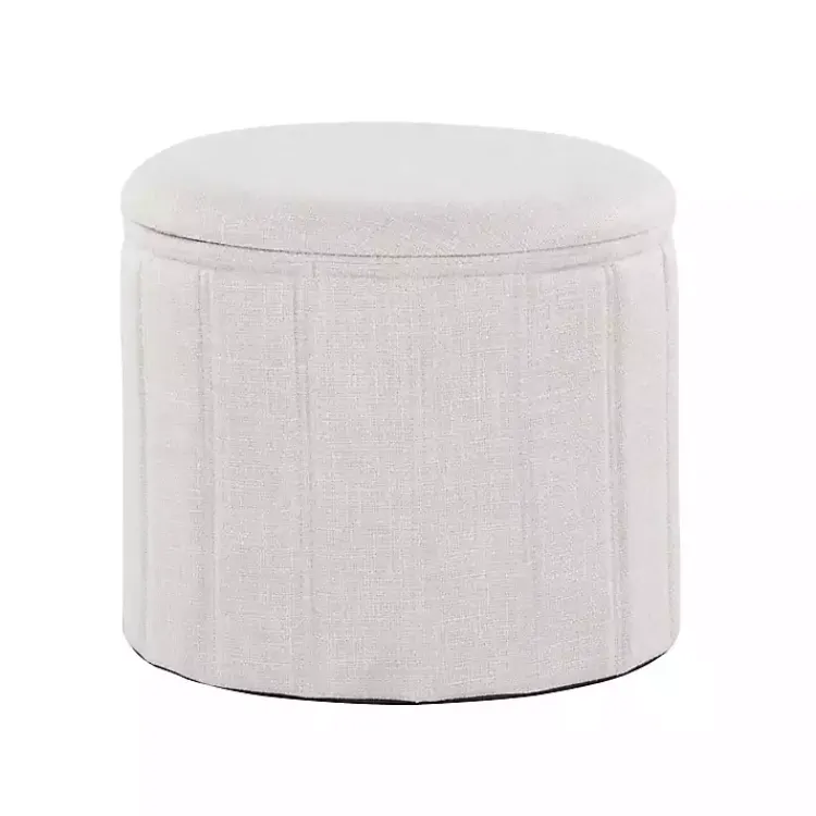 Kirklands Home Collapsible Storage Ottoman White New