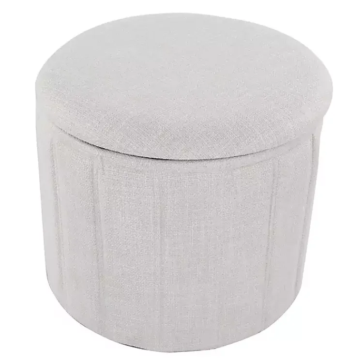 Kirklands Home Collapsible Storage Ottoman White New