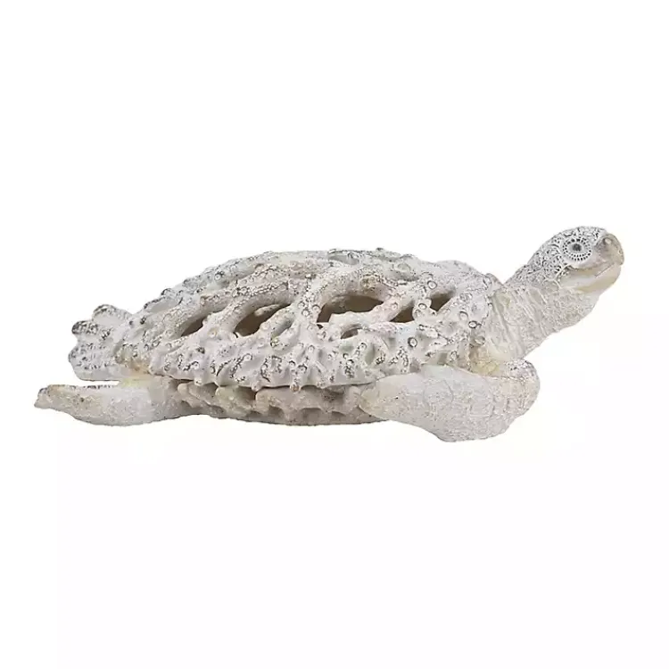 Statues & Figurines>Kirklands Home Coral Reef Sea Turtle Figurine White