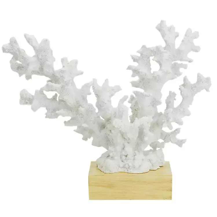 Statues & Figurines>Kirklands Home Coral Statue on Base, 11 in. White