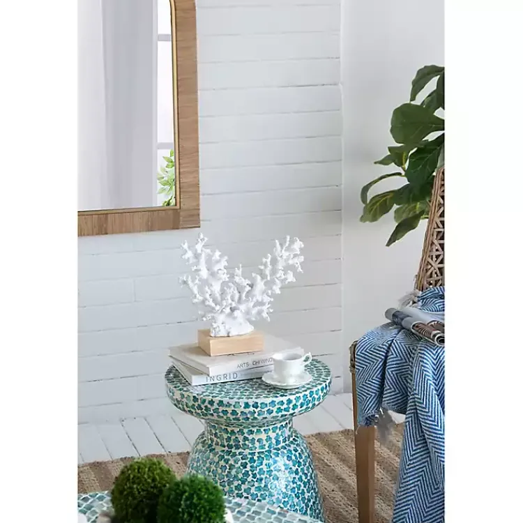 Statues & Figurines>Kirklands Home Coral Statue on Base, 11 in. White