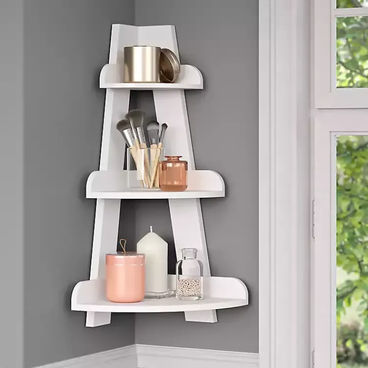 Kirklands Home White Corner Ladder Shelf Online