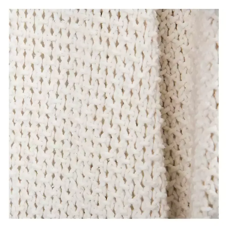 Blankets & Throws>Kirklands Home Cotton Tassel Throw White