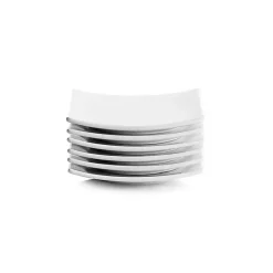 Kirklands Home Coupe Square Appetizer Plates, Set of 6 White Best