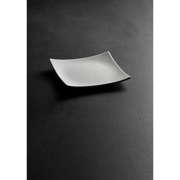 Kirklands Home Coupe Square Appetizer Plates, Set of 6 White Best