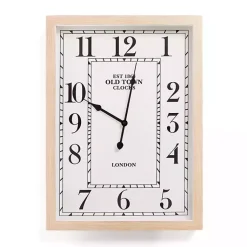Kirklands Home White Crawford Rectangle Wall Clock Outlet