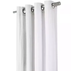 Kirklands Home Crinkle Harmony Curtain Panel, 84 in. White