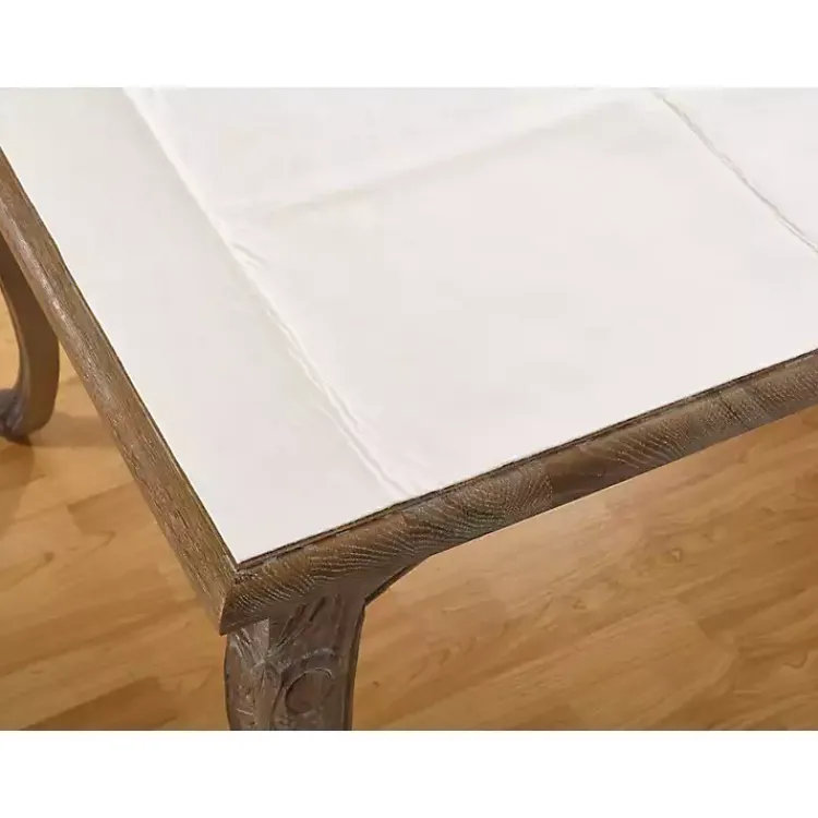 Kirklands Home Cushioned Table Protector Pad White New