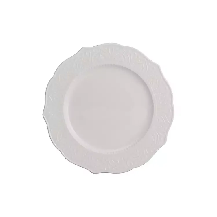 Kirklands Home Dahlia Embossed Side Plates, Set of 6 White Best