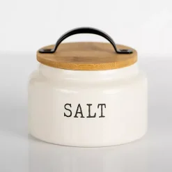 Kirklands Home Debossed Salt Cellar White Online