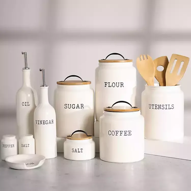 Kirklands Home Debossed Salt Cellar White Online