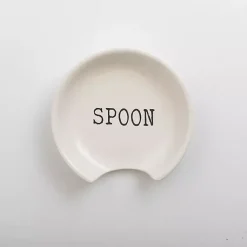 Kirklands Home Debossed Spoon Rest White Hot
