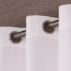 Kirklands Home Delano Outdoor Curtain Panel Set, 96 in. White Outlet