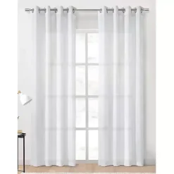 Kirklands Home Diamond Sheer Curtain Panel, 84 in. White Discount