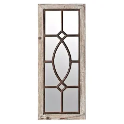 Kirklands Home White Distressed Panel Wall Mirror Hot