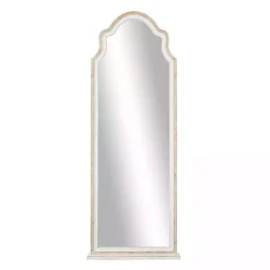 Kirklands Home White Distressed Wood Arched Wall Mirror Online