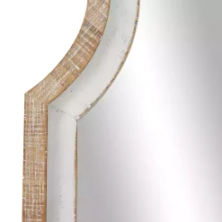 Kirklands Home White Distressed Wood Arched Wall Mirror Online