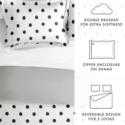 Kirklands Home White Dotted Reversible 2-pc. Twin Duvet Cover Set Online