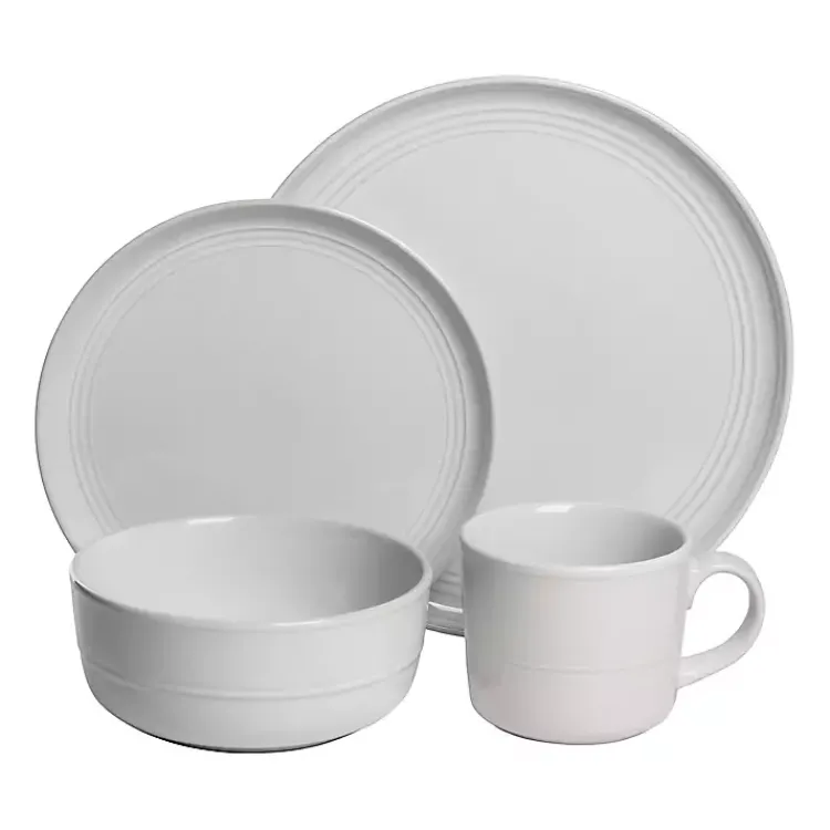 Kirklands Home Double Line 16-pc. Dinnerware Set White Sale