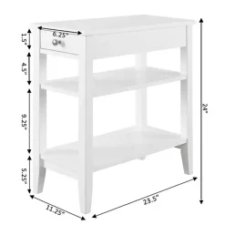 Kirklands Home Double Shelf Wood Accent Table White Discount