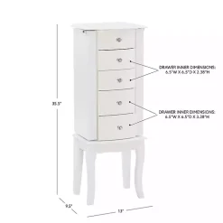 Kirklands Home 5-Drawer Jasmine Petite Jewelry Armoire White Discount