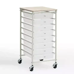 Kirklands Home 8-Drawer Rolling Storage Cart White Hot