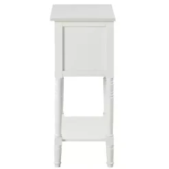 Kirklands Home 3-Drawer Turned Legs Accent Table White Best