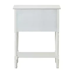 Kirklands Home 3-Drawer Turned Legs Accent Table White Best