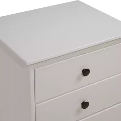 Kirklands Home 3-Drawer Wood Nightstand White Hot