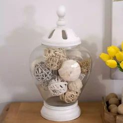 Bowl Filler>Kirklands Home White Dried Orb Bag