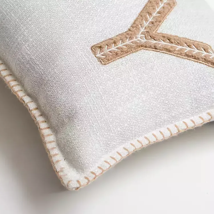 Christmas Pillows>Kirklands Home White Embroidered Joy Christmas Pillow
