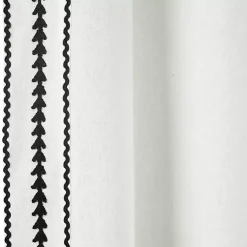 Kirklands Home Embroidered Ric Rac Curtain Panel, 84 in. White Best