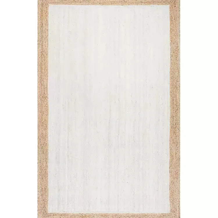 Kirklands Home White Eugene Woven Area Rug, 8x10 Outlet