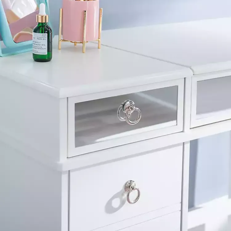 Kirklands Home Eva Mirrored 2-pc. Vanity Set White Hot